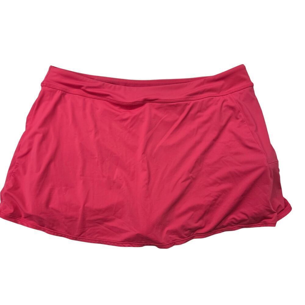 Jantzen Hot Pink Swim Skirt Skort – Pocket – Size L (Unmarked)